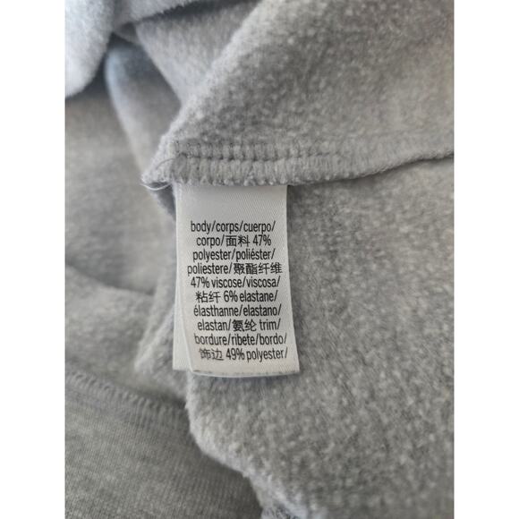 Victoria Secret Sport Cropped Gray Silver Hooded Athletic Womens Pullover L - Picture 6 of 6
